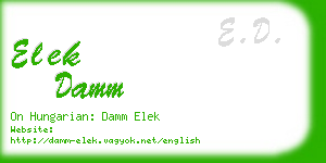 elek damm business card